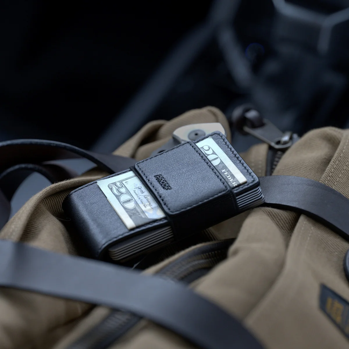 PROOF Wallet | The Apex | Matte Black Full Grain Leather & Satin Gunmetal - Image 6