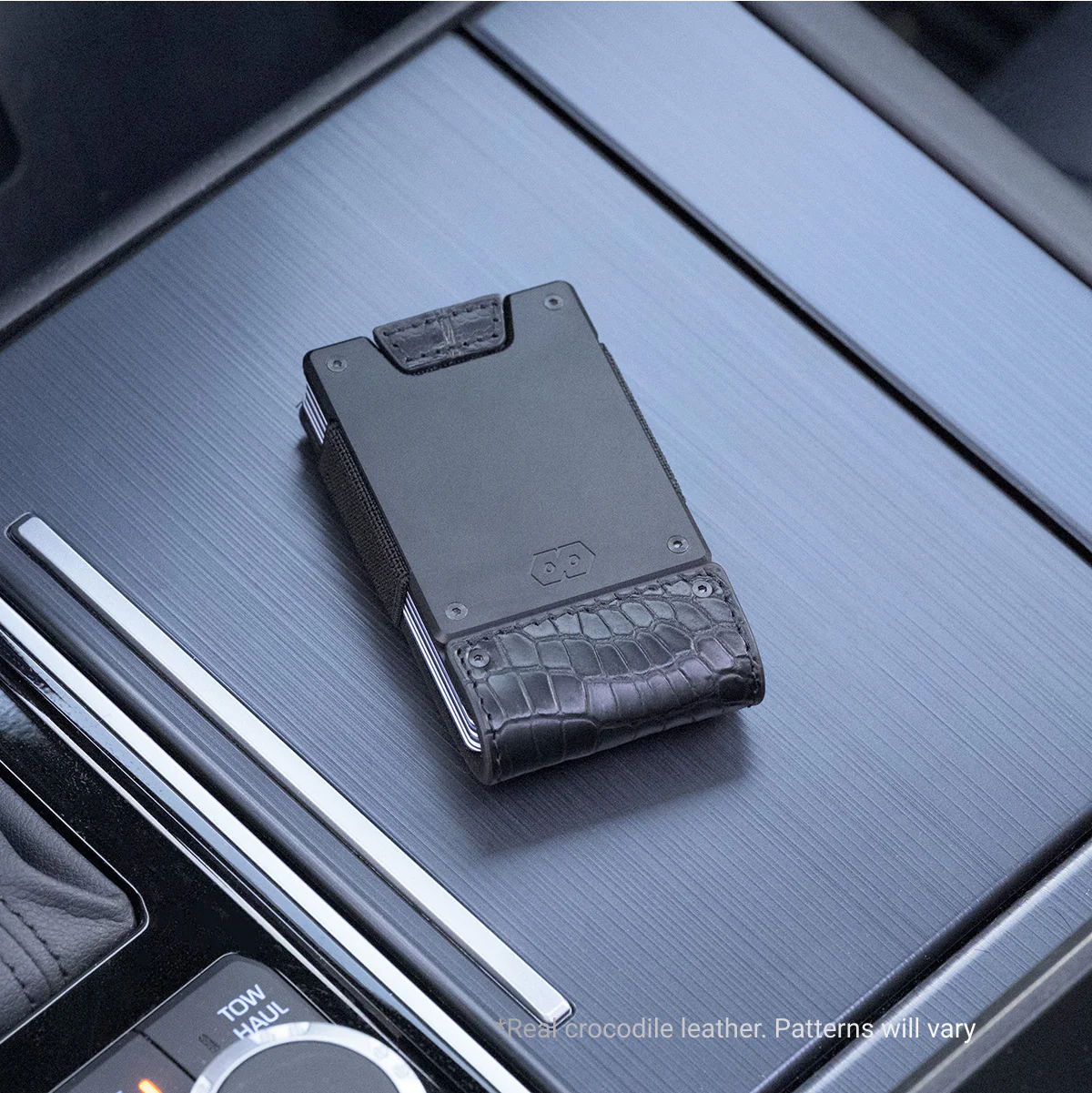 PROOF Wallet | The Everglade | Black Full Grain Crocodile Leather & Dark Gunmetal - Image 4