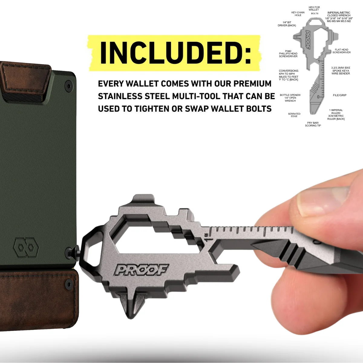 PROOF Wallet | The Greenskeeper | Classic Leather & Fairway Green Gunmetal - Image 6