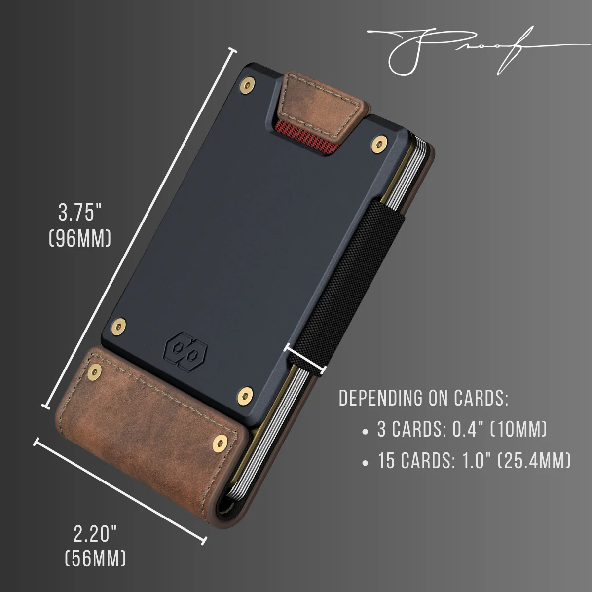 PROOF Wallet | The Leatherneck | Classic Brown Top Grain Leather & Navy Blue Gunmetal - Image 5
