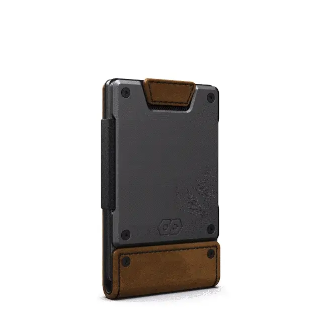 PROOF Wallet | The Operator | Olive Drab Ballistic Nylon & Black Full Grain Leather with Satin Gunmetal - Image 6