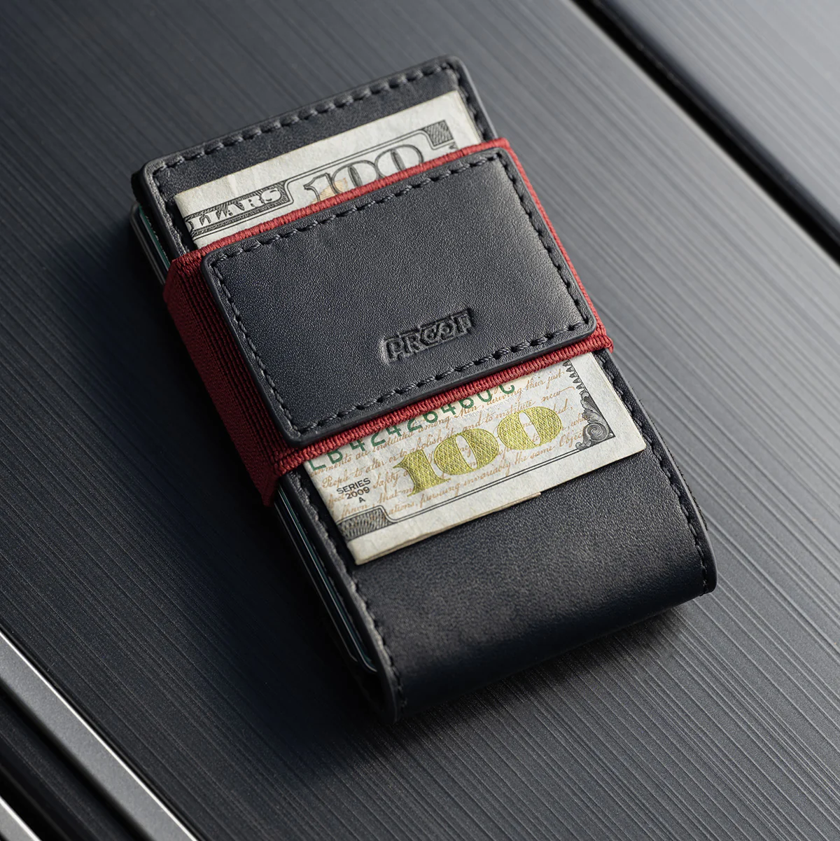 PROOF Wallet | The Patriot | Midnight Blue Full Grain Leather & Satin Gunmetal - Image 3