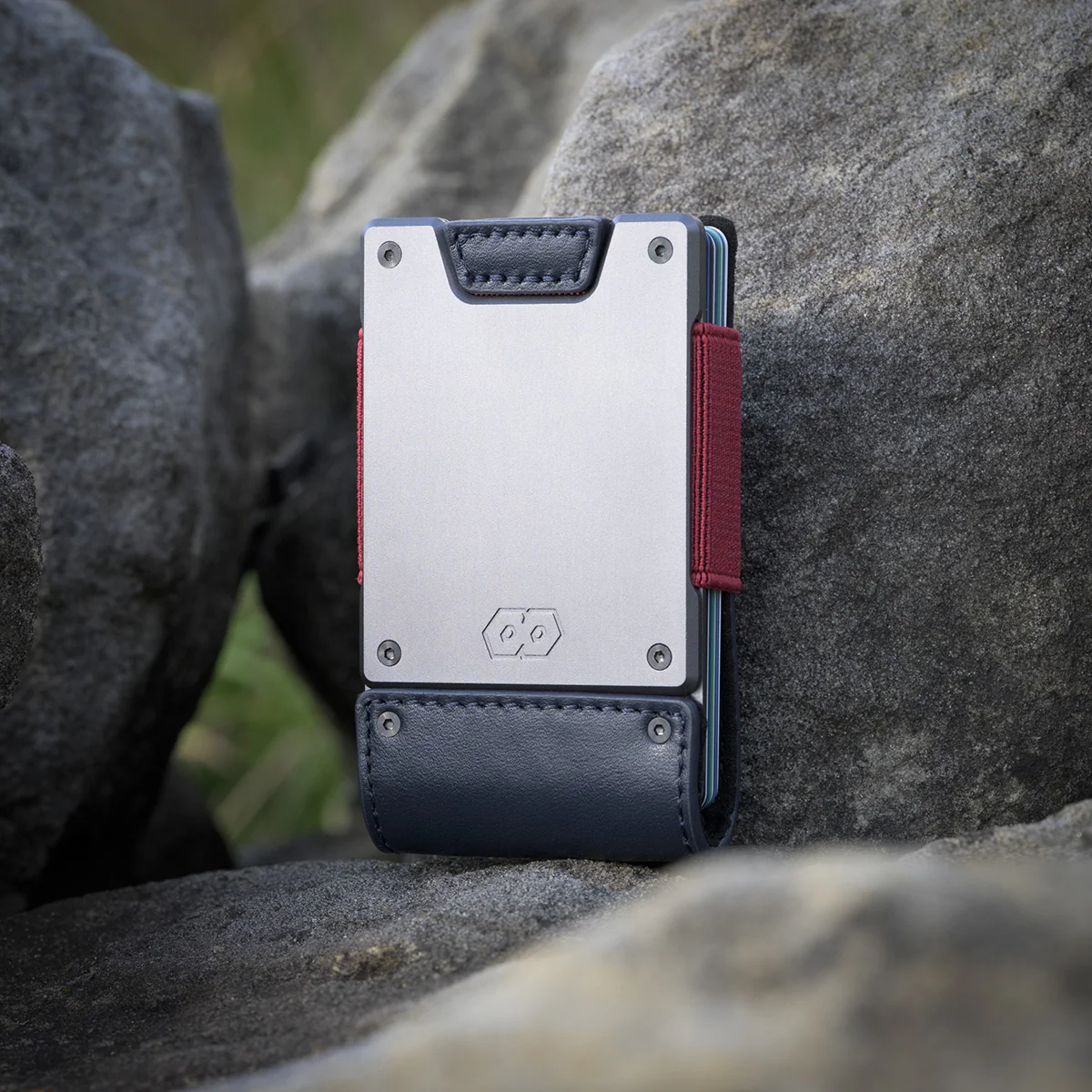 PROOF Wallet | The Patriot | Midnight Blue Full Grain Leather & Satin Gunmetal - Image 4