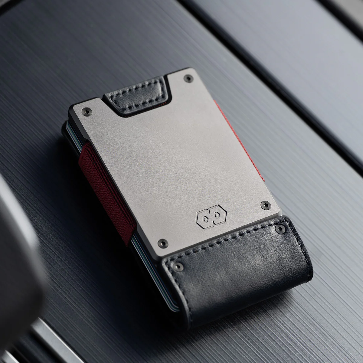 PROOF Wallet | The Patriot | Midnight Blue Full Grain Leather & Satin Gunmetal - Image 5